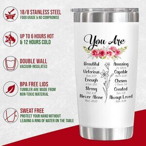 NWT You Are Bible Verse 20 Oz Stainless Steel Tumbler